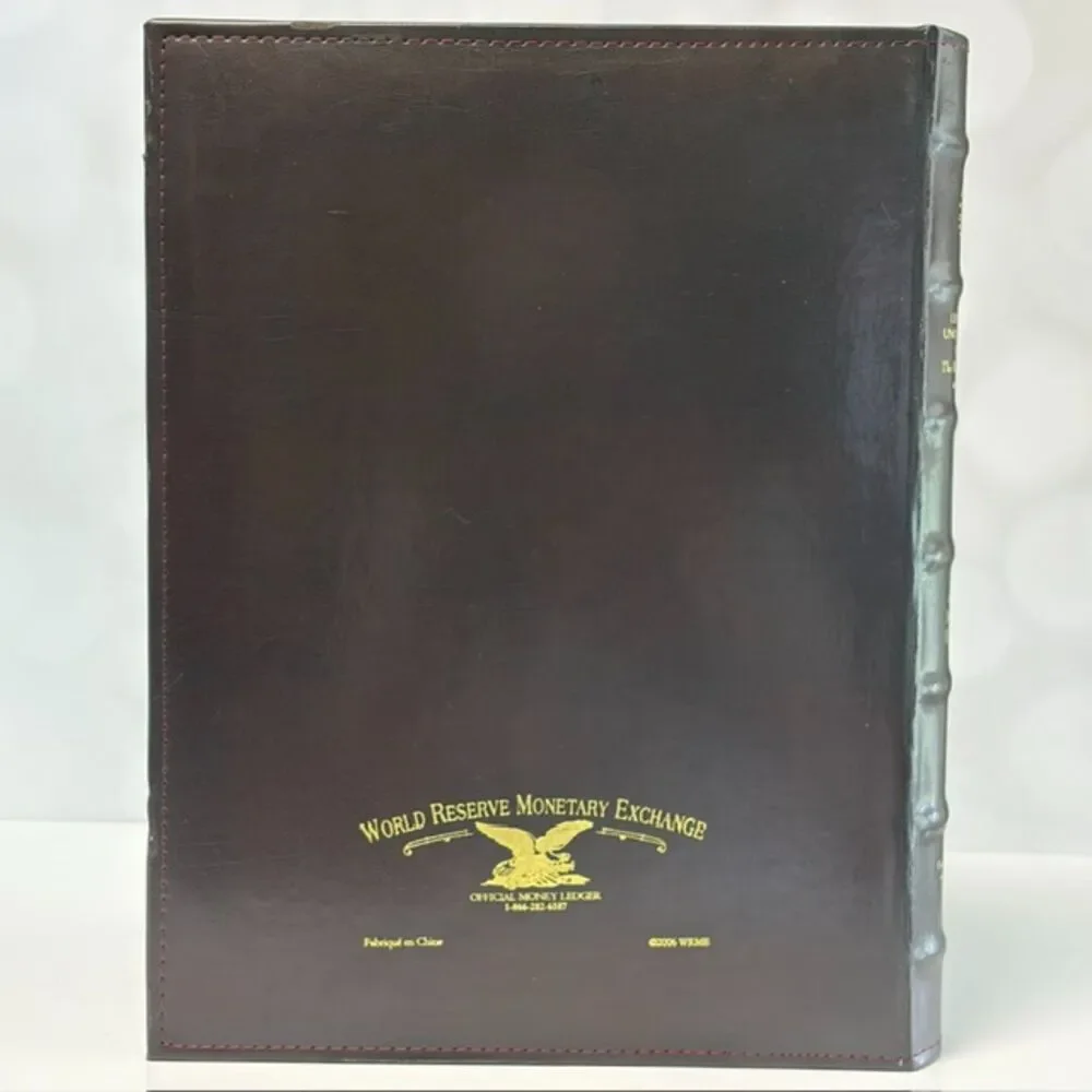 World Reserve Monetary Exchange Official Money Ledger Album for US Currency